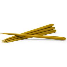 Stoff Kaarsen Stoff Stoff Nagel Taper Candles 6 pc - Mustard Kerze