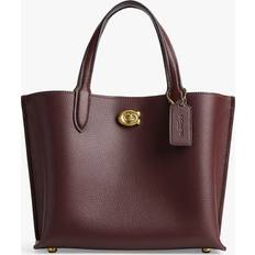 Coach Willow 24 Leather Tote Bag, B4/Merlot