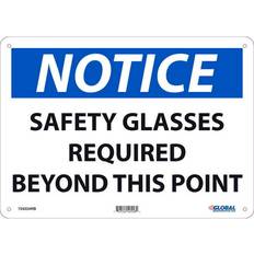 Workplace Signs on sale Global Industrial Notice Safety Glasses Required Beyond This Point 10x14 Rigid Plastic