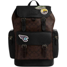 Coach Sprint Backpack In With Travel Patches - Signature Canvas/Gunmetal/Mahogany Multi