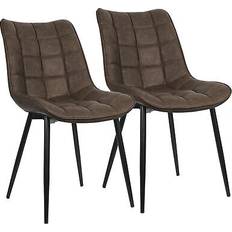 WOLTU Reception Brown Kitchen Chair 85.5cm 2pcs