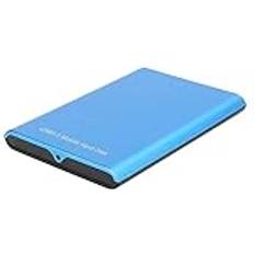Oikabio 1 TB externa hårddiskar USB 3.0 2.5 bärbar ultratunn aluminiumlegering metall mobil hårddisk (blå