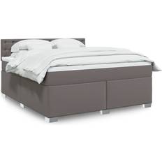 vidaXL Boxspringbett mit Matratze 180x200 cm Grau Betten-Sets