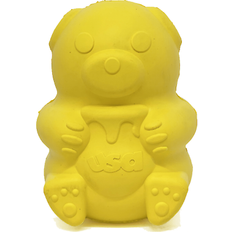 SodaPup Honey Bear Rubber Treat Dispenser Dog Toy - Yellow