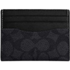 Coach Slim Id Card Case - Signature Canvas/ Charcoal/Black