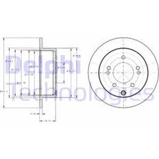 Delphi Disque De Frein BG4327 10mm 5 Plein Huilé Non-Traité BG4327 584110Q300 584112K300