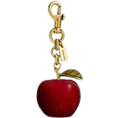 Coach Small Apple Bag Charm - Brass/Multi