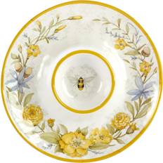 Serving Dishes Certified International Bee Sweet Melamine Chip And Dip Serving Dish 14.5"