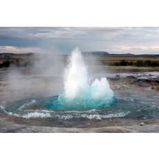 Blue Framed Art Beachcrest Home Strokkur Geyser No Frame Prints on Canvas - Blue (20 cm H x 30 cm W) Framed Art