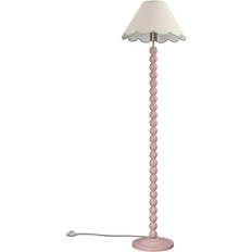 Linen Floor Lamps & Ground Lighting ValueLights Rose Pink Bobbin 144 x 39 x 39 cm Floor Lamp