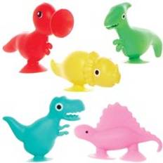 Dinosaurier Badespielzeuge Baker Ross FN212 Dinosaurier med sugkoppar 10-pack, fyllning för barnkalaspåse, badleksaker