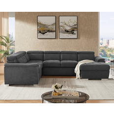 Cozy Living Furniture Cozy Living Modern U Shaped Sectional Couch Bed 32.5" H x 124.75" W x 98.5" D Sofa