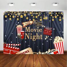 Shein pc Movie Night Background Driver Movie Night Theme Birthday Party Photography Background Red Carpet Movie Night Dress Up Awards Ceremony Decoration Sh
