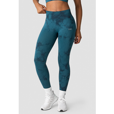 Blå - Nylon Tights ICANIWILL Define Seamless Tie Dye Tights, Dark Teal