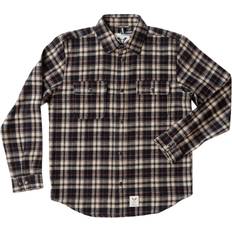 Fat Moose Adrian Cotton Check Shirt Herr Långärmade Skjortor Från Magasin Dark Navy/ecru