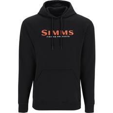 Simms Overdele Simms Logo Hoody Black Komfortabel hettegenser Herre