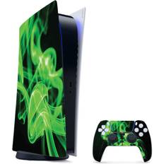 Gaming Accessories SOPS5DGCMB Green Flames Skin for PS5 & Playstation 5 Digital Edition Bundle