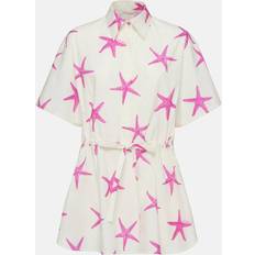Valentino Rosa Klänningar Valentino Starfish cotton poplin minidress
