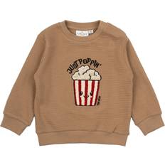 The New Overdele Børnetøj The New Siblings Tnsludvig Waffle Sweatshirttns5723 Tannin