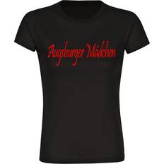 T-Shirts Multifanshop Damen T-Shirt Bayern Schriftzug Druck rot