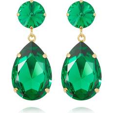 Caroline Svedbom Grön Smycken Caroline Svedbom "Perfect Drop Earrings Gold Majestic Green" Örhängen