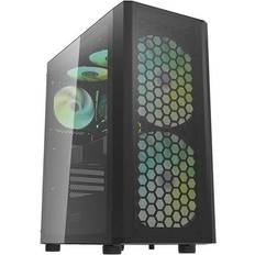 darkFlash DK360 Computer Case + 4 ARGB Fans Black