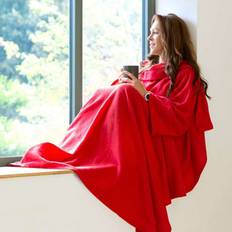 Snug Rug Hemtextil Snug Rug Cosy Sleeved Fleece Blanket With Sleeves And A Handy Pouch Pocket - - One Size Blankets Red