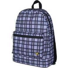 Lyle & Scott Checked Backpack Duck Egg Blue One Size