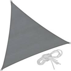 Grey Sail Awnings tectake Sun Shade Sail Triangular 360 x 360 x 360 cm - Grey