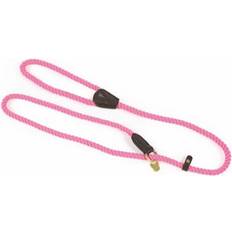 B&Q Rope Leather Dog Slip Lead Pink (One Size)