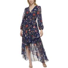 Eliza J Printed Chiffon Midi Dress