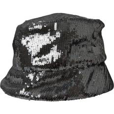 Dolce & Gabbana Gray Headgear Dolce & Gabbana Silver Sequined Nylon Bucket Hat Men