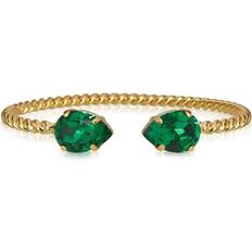 Grön Armband Caroline Svedbom "Mini Drop Bracelet Gold Majestic Green" Armband