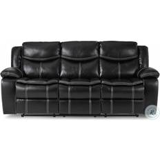 Polyester Furniture Homelegance Arden Black Sofa 87.5"