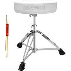 Stools & Benches 5 Core Castandcamp, 5Core Drum Throne Guitar Stool Thick Padded Drummers Chair Piano Seat Chrome White