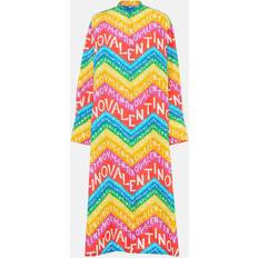 Valentino Multifärgade Klänningar Valentino Chevron cotton shirt dress