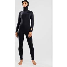 Capuchon Wetsuits O'Neill Hyperfreak 5/4 Chest Zip W/Hood Wetsuit zwart black/black