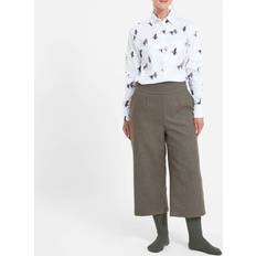 Schöffel Khaki Wool Tweed Culottes GREEN