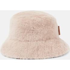 Natural - Woman Hats Max Mara Figura alpaca, wool, and silk bucket hat black (UK 1/8)