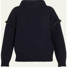 Max Mara Gene embellished virgin wool hoodie