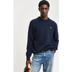 Ropa Gant Casual Cotton Saddle Knit Evening Blue