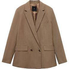 Braun - Damen Anzüge Mango Blazer 'CHARLOTE' hellbraun dunkelbraun