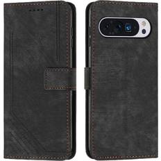 Google Pixel 9 Pro XL Wallet Cases GANGXUN (Black) Flip Case for Google Pixel 9 Pro Xl Card Insertion Pu Leather Wallet Kickstand