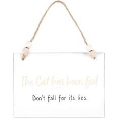 Rectangular Wall Decor Something Different Cat Has Been Fed Hanging Sign Wall Decor