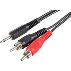 Cables Pro Signal Pro Signal 3.5mm Mono Jack Plug To 2X Phono 1m