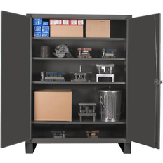 Furniture HDC-244878-4S95 48 in. 12 Gauge 3 Adjustable Shelves & Recessed Door Style Lockable Storage Cabinet