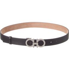 Silver - Women Belts Ferragamo Gancini Adjustable Leather Belt