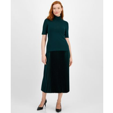 Anne Klein Skirts Anne Klein Women's Satin Pleated Pull-On Skirt Pine Forest