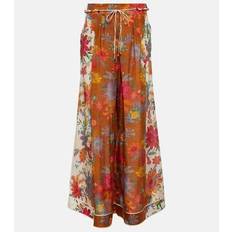 Zimmermann Byxor Zimmermann Ginger printed silk palazzo pants