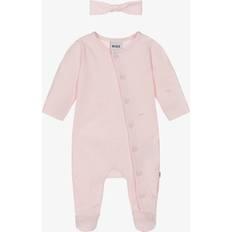 Cœurs Bodys BOSS Girls Pink Ginkgo Leaf Babysuit Set